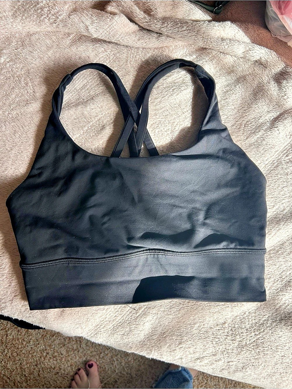 lululemon Energy Bra Long Line Sports Bra in Black